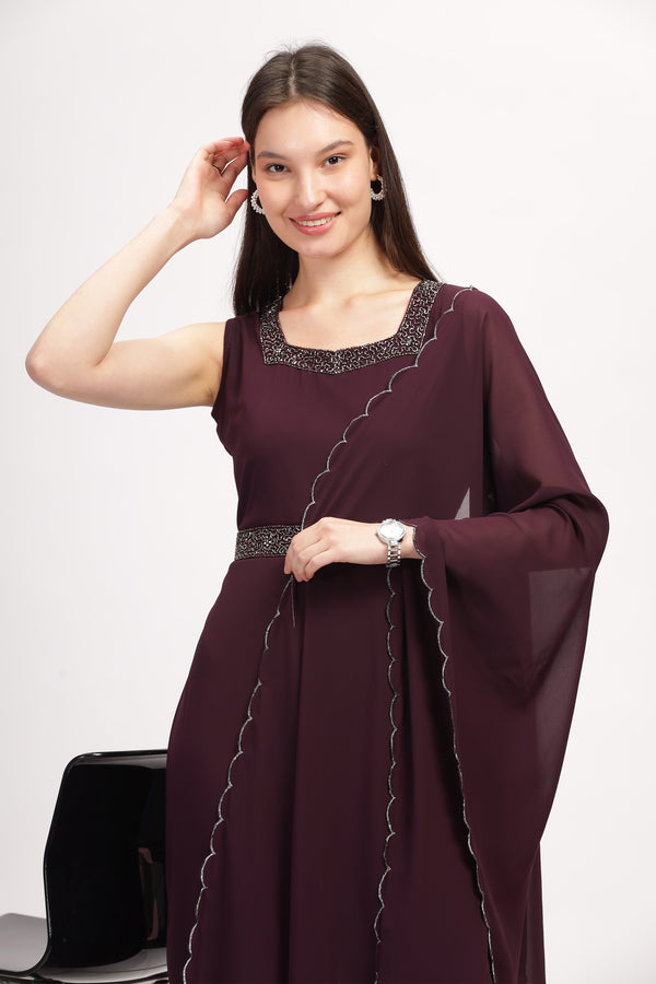Jump Suit with Koti and shawl
